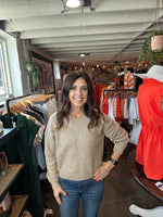 Back Velvet Bow Sweater