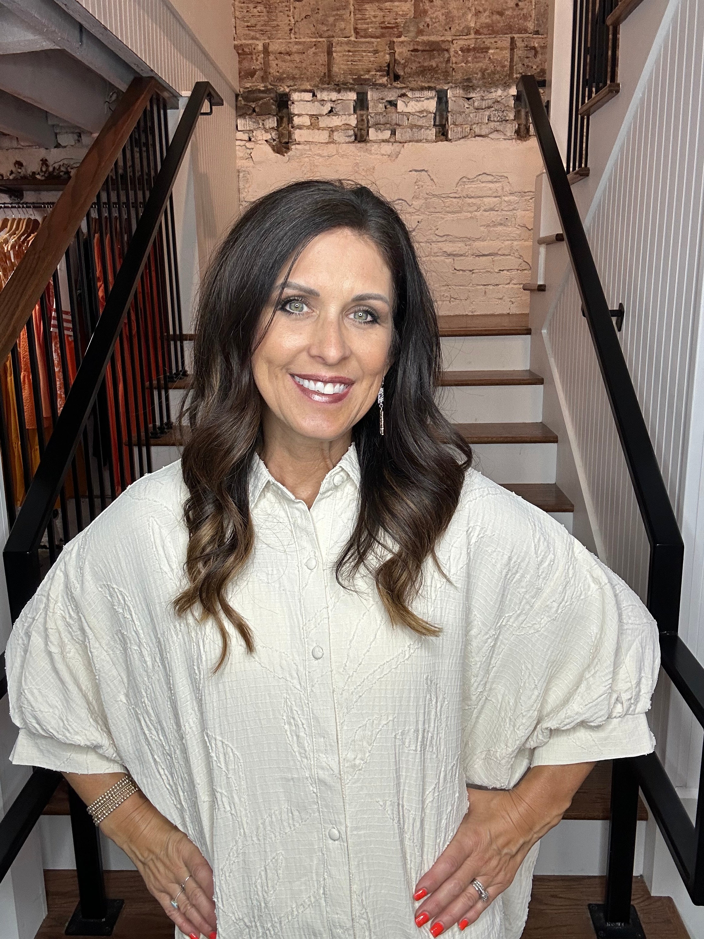 Jacquard Leaf Blouse