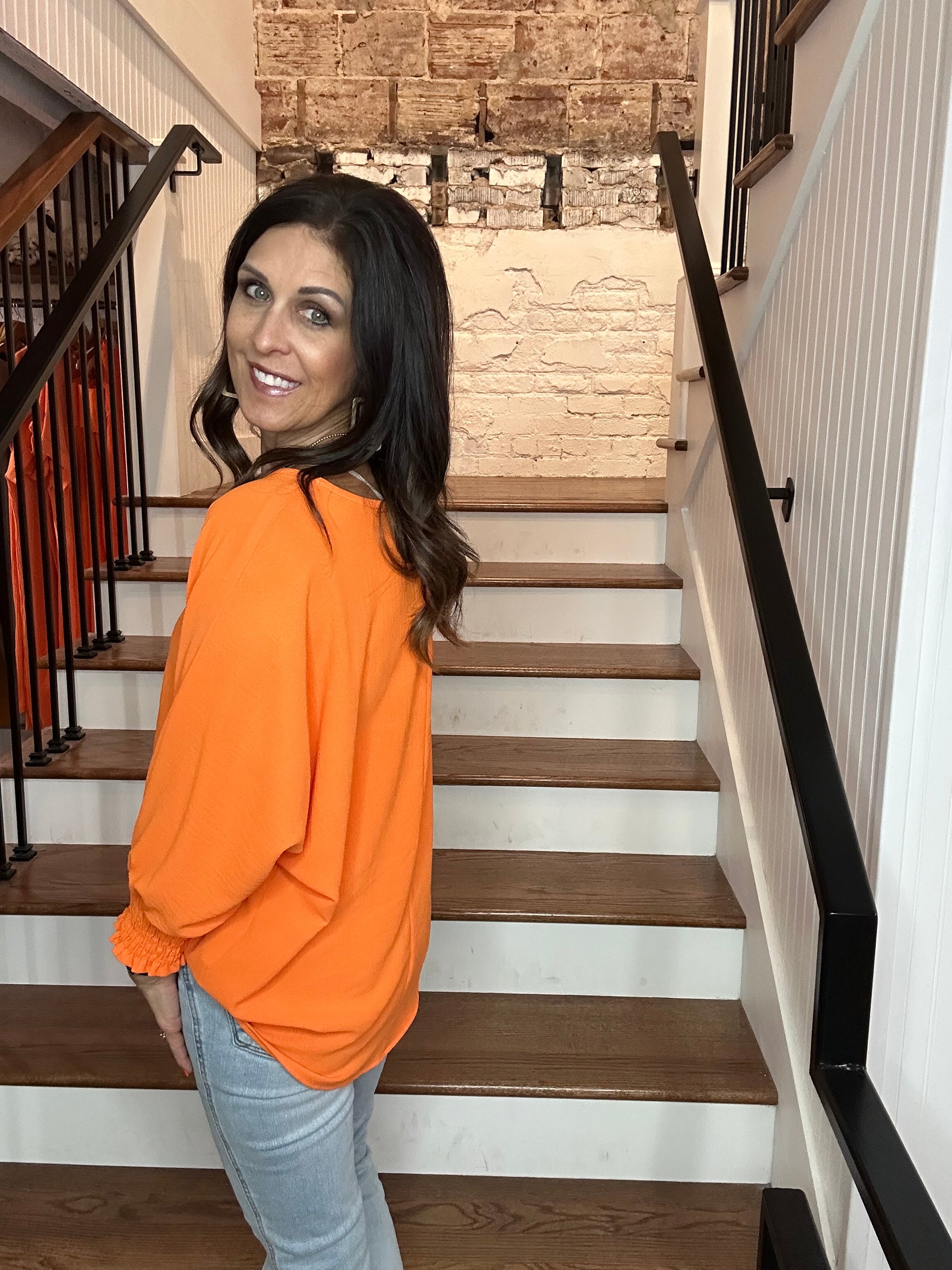 Smocked Sleeve Top