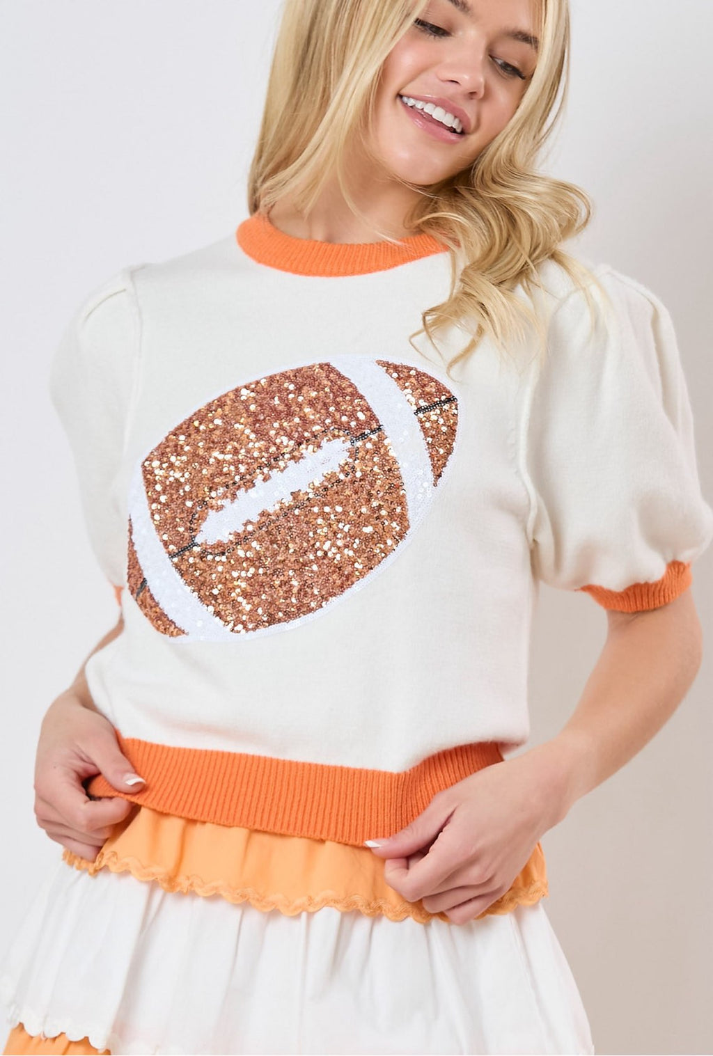 Sequin Football Sweater