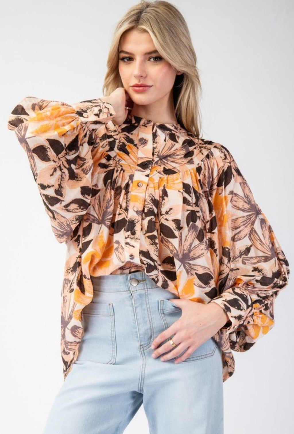 Bubble Sleeve Top