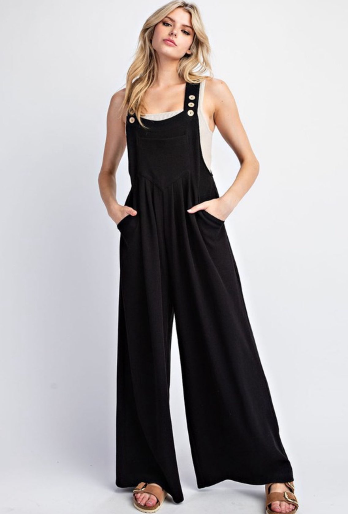 Wide Leg Overalls