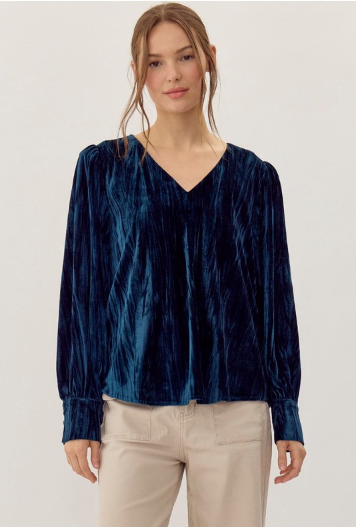 Textured Velvet Top