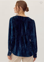 Textured Velvet Top