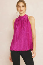 Pleated Halter Top