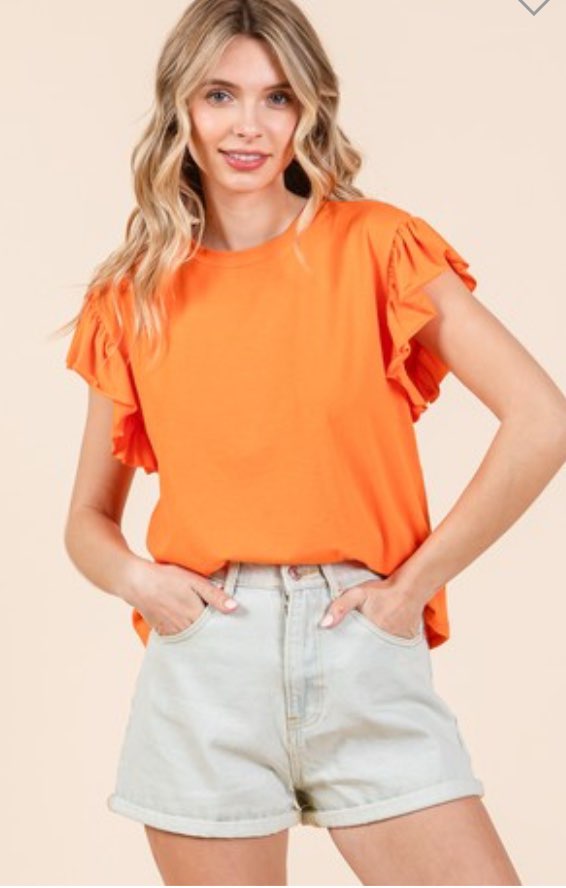 Ruffle Trim Top
