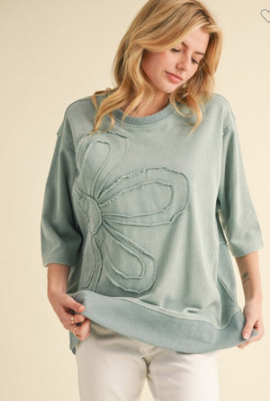 Flower Embroidery Top