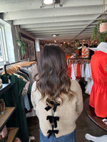 Back Velvet Bow Sweater