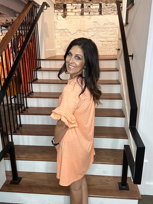 Ruffle Shirt Dress