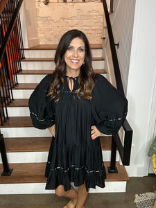 Tiered Long Sleeve Dress