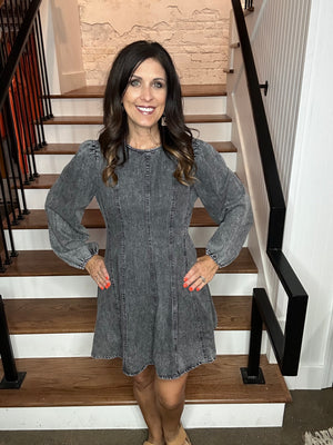 Denim Seam Detail Dress