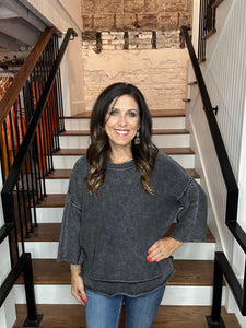 3/4 Sleeve Boxy Sweater