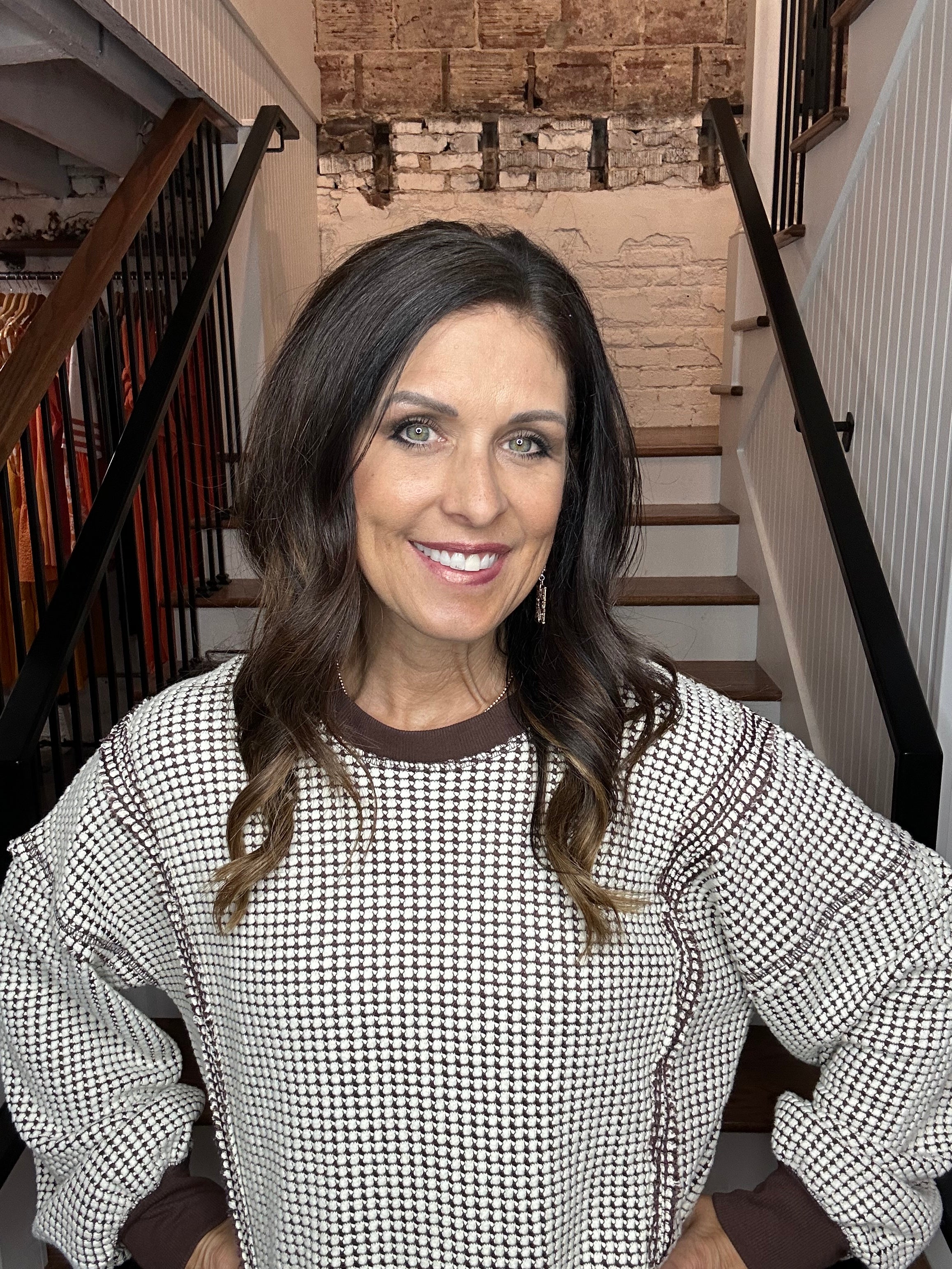 Oversized Waffle Knit Top