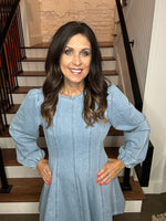 Denim Seam Detail Dress