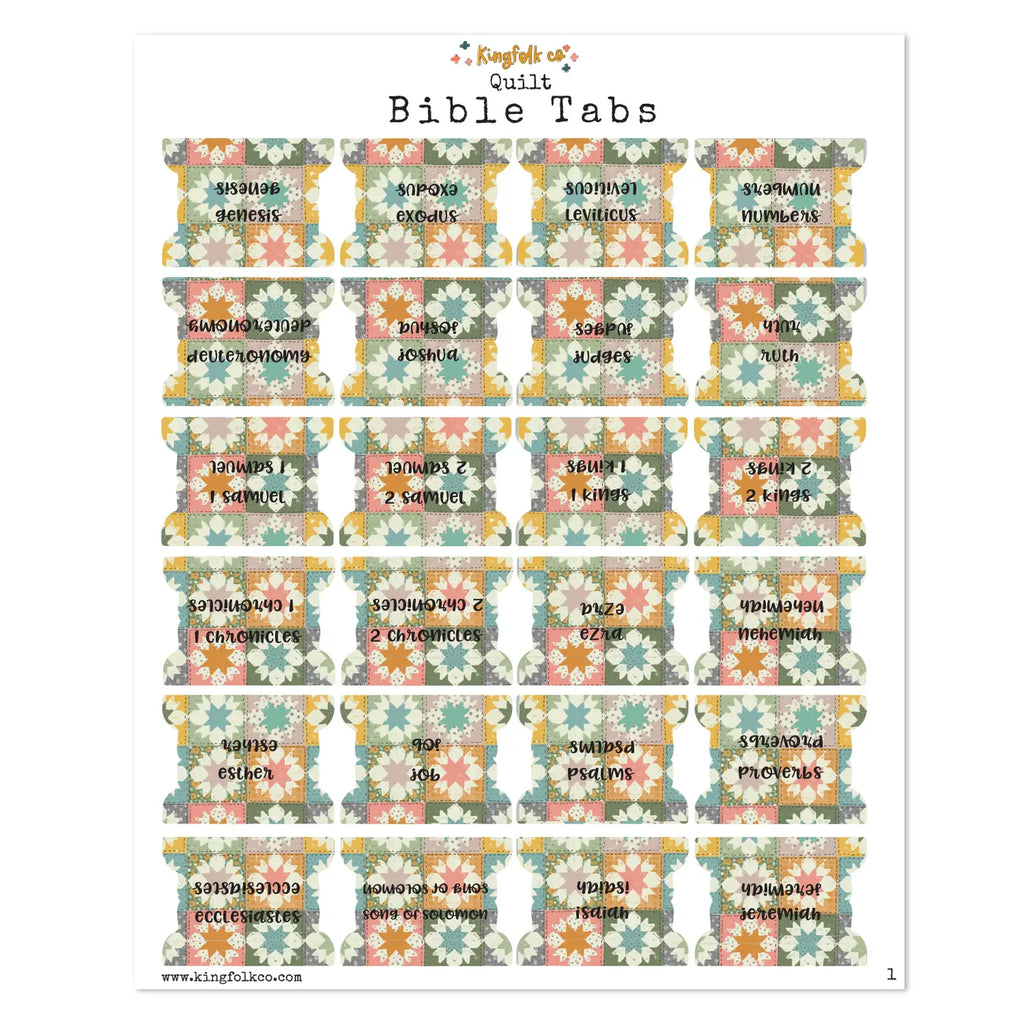 Cross Quilt Bible Tabs