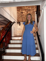 Flutter Sleeve V-neck Dress