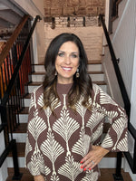 Abstract Print Pullover Sweater