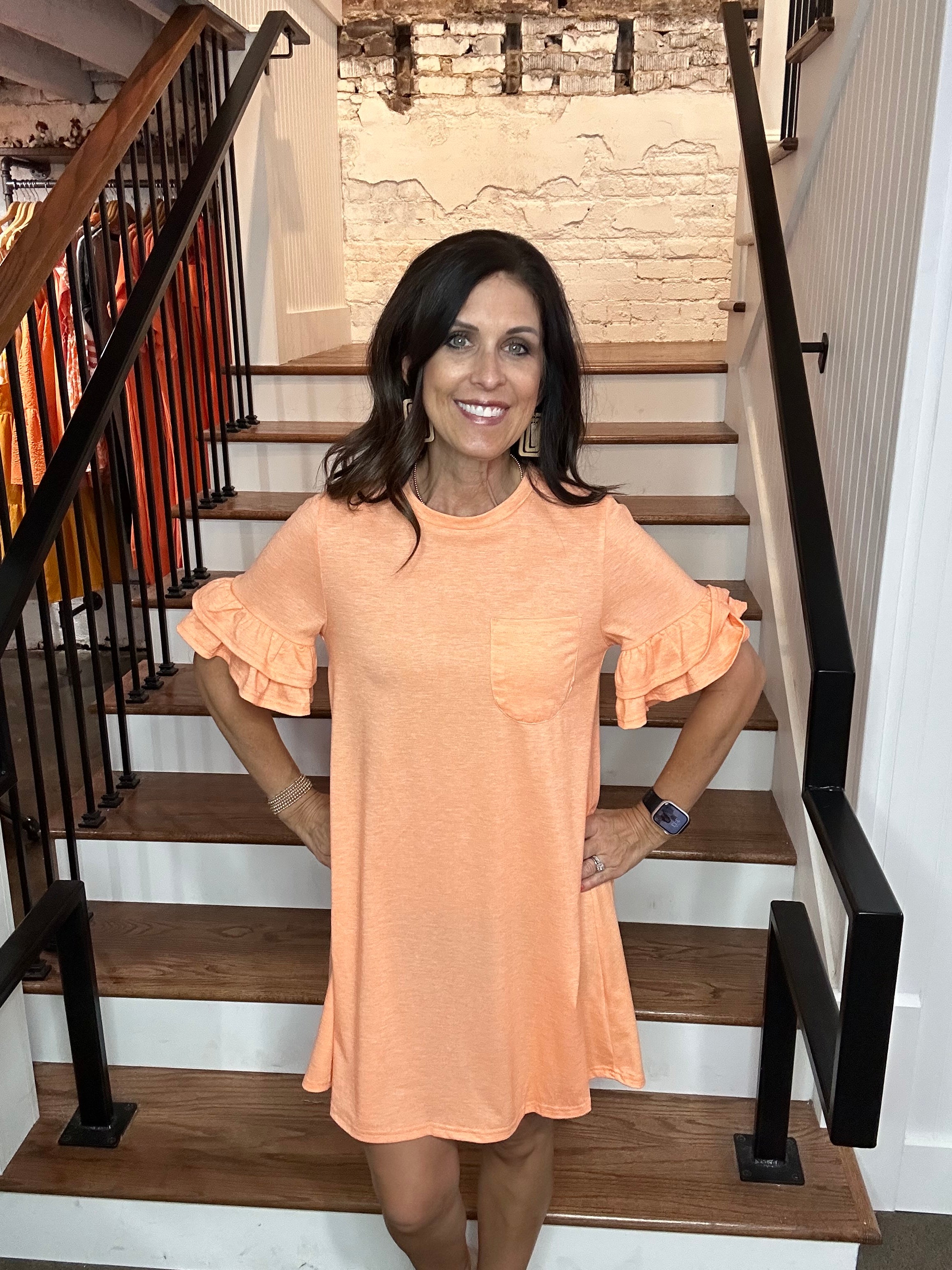 Ruffle Shirt Dress