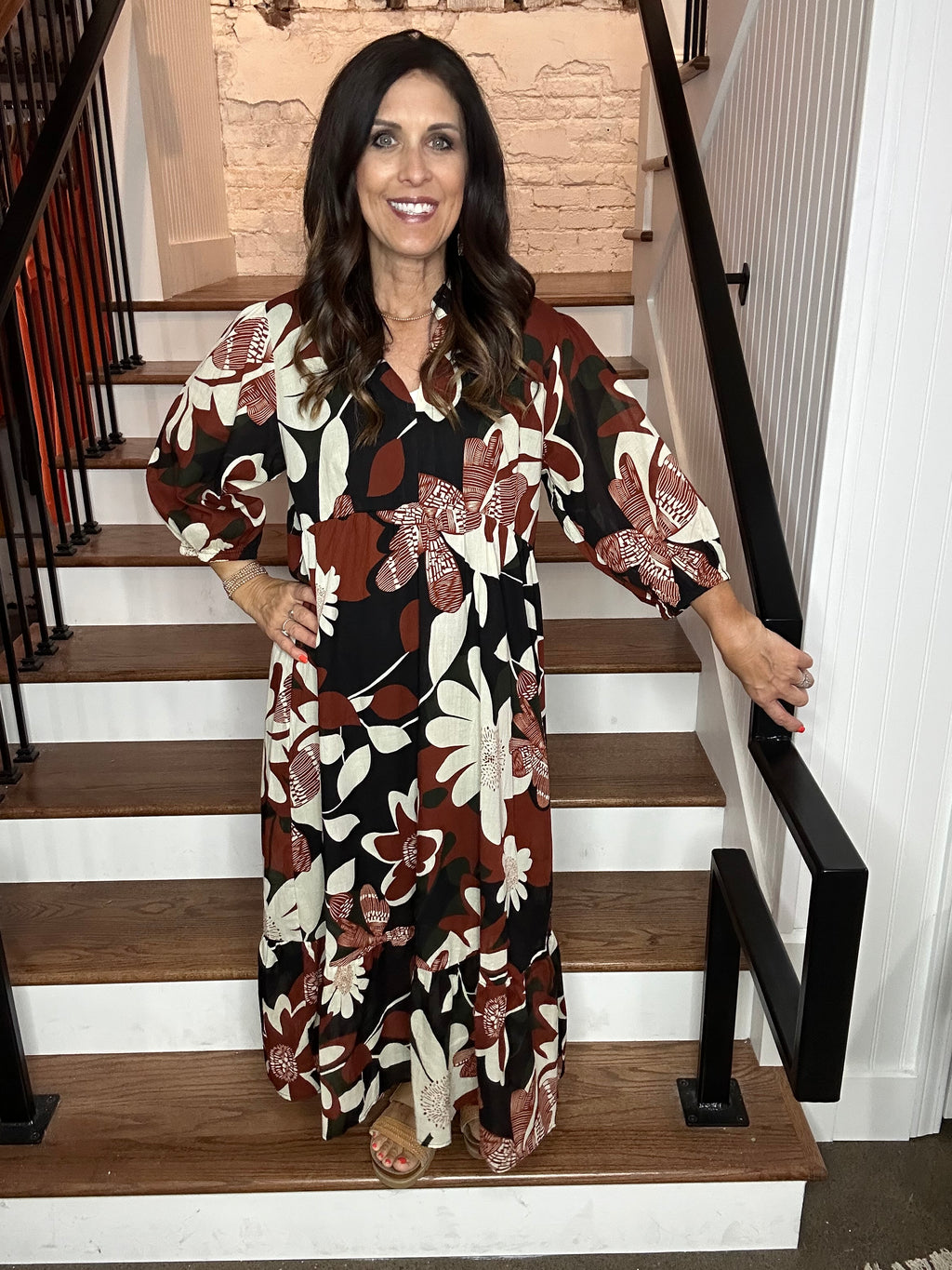 Floral Abstract Print Dress