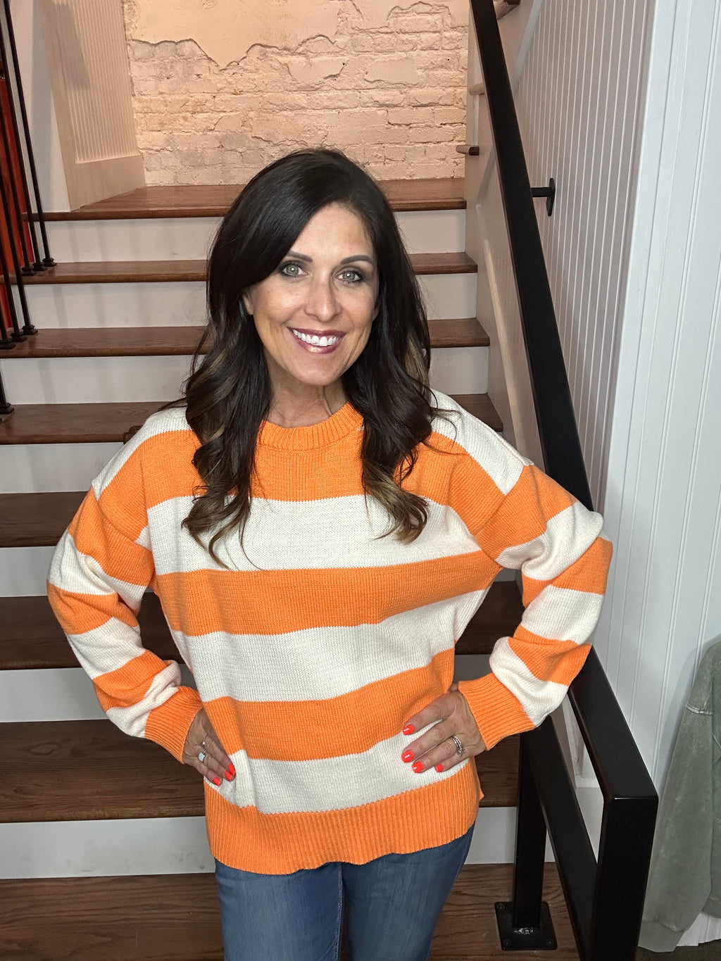 Gameday Striped Sweater