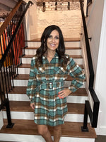 Belted Flannel Dress
