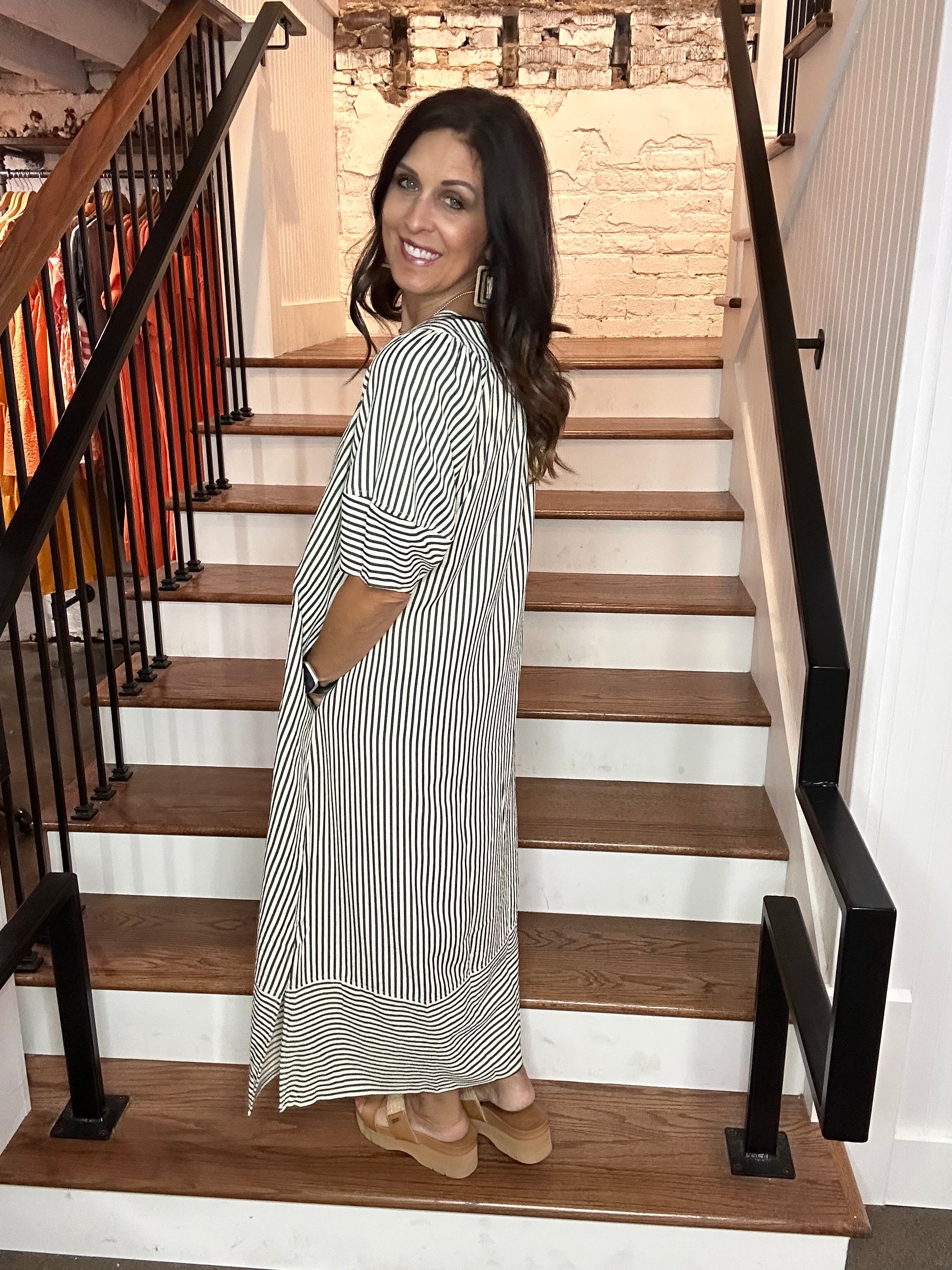 Striped Flow Dress