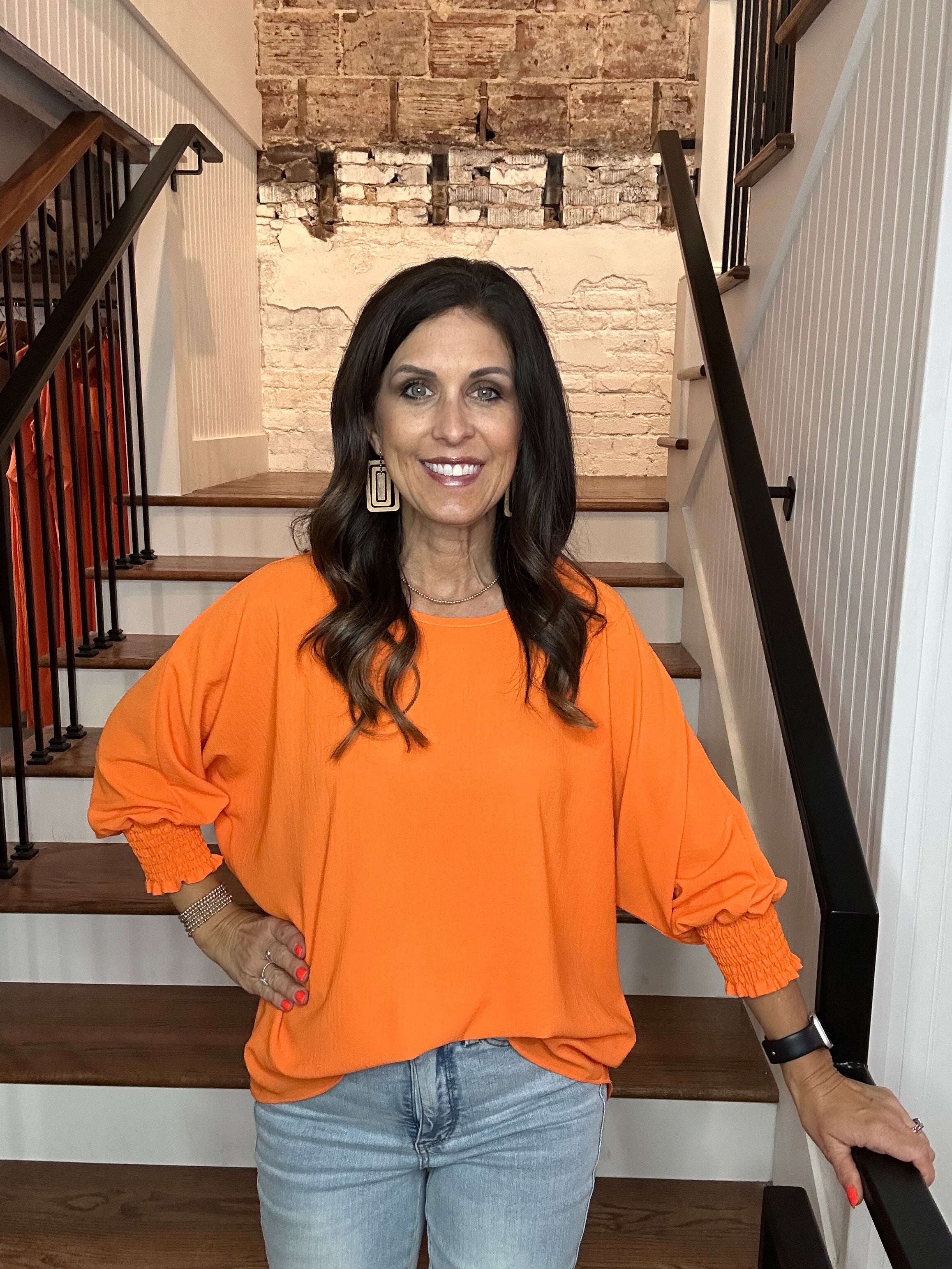 Smocked Sleeve Top