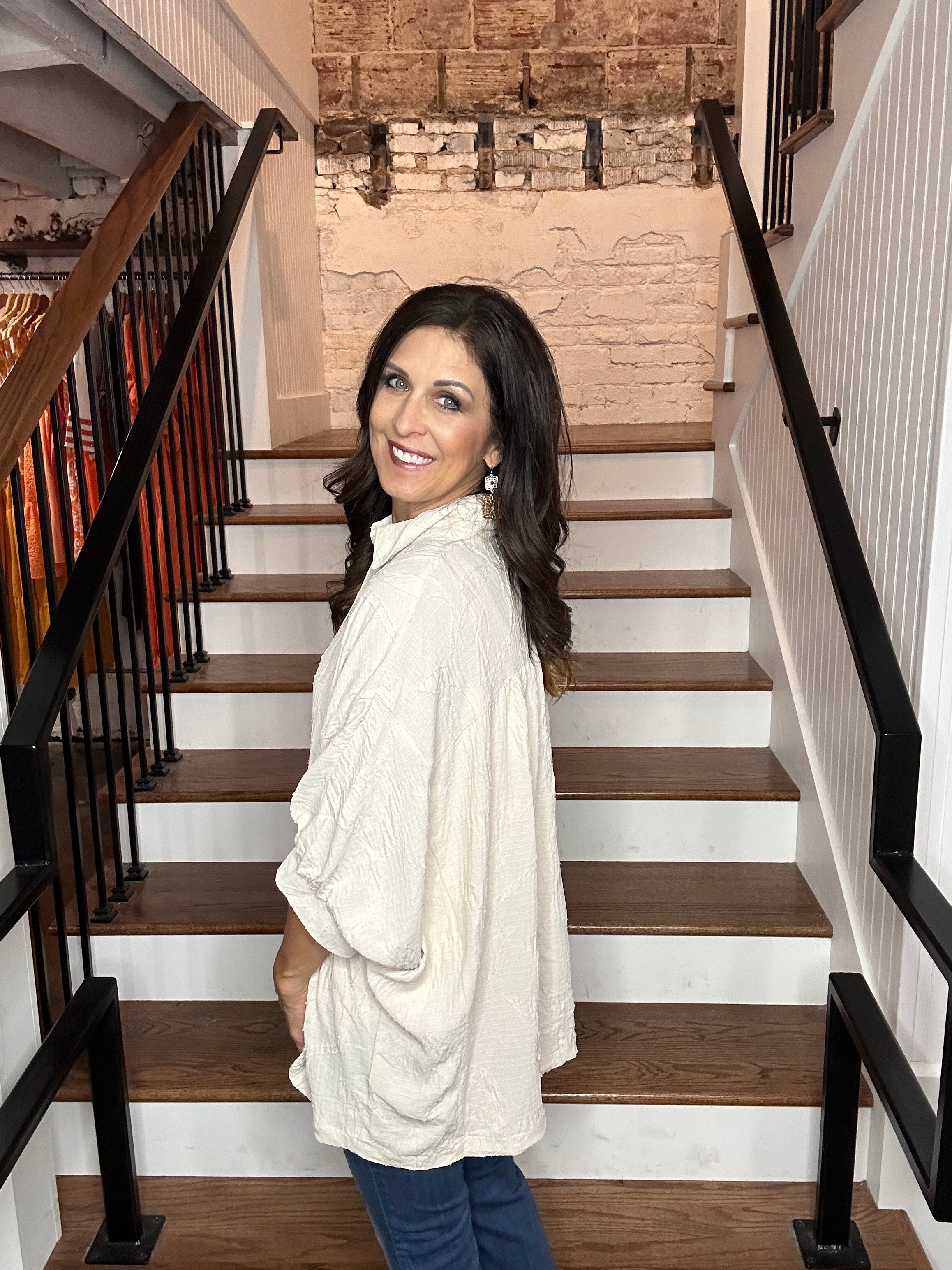 Jacquard Leaf Blouse