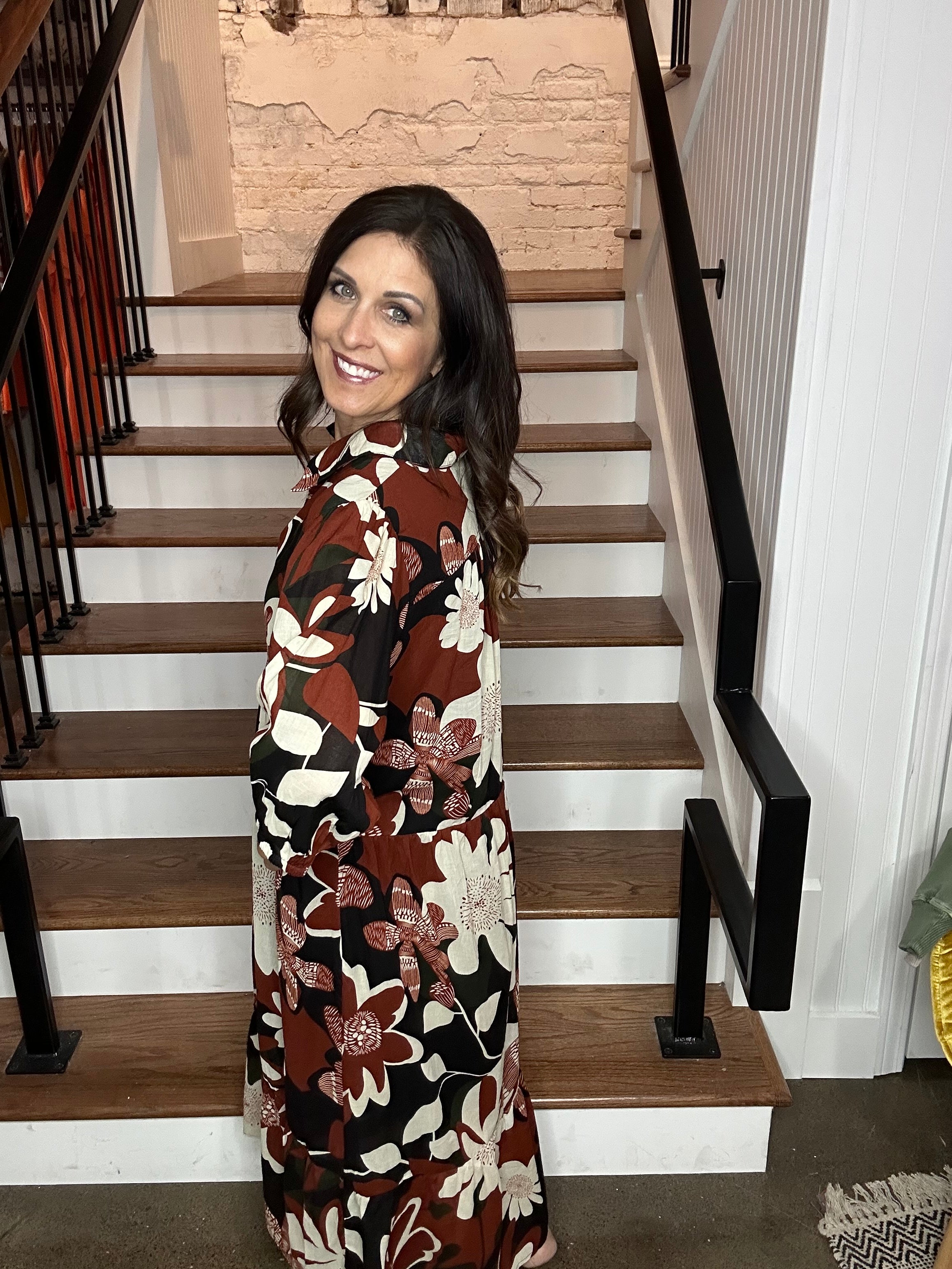 Floral Abstract Print Dress