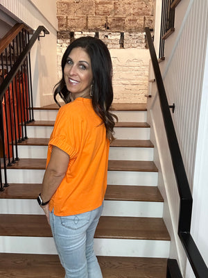Elastic Sleeve Top