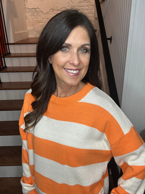 Gameday Striped Sweater