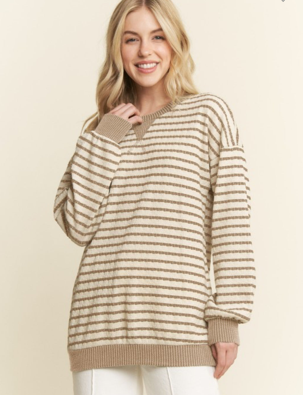 Long sleeve stripe top
