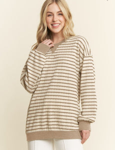 Long sleeve stripe top
