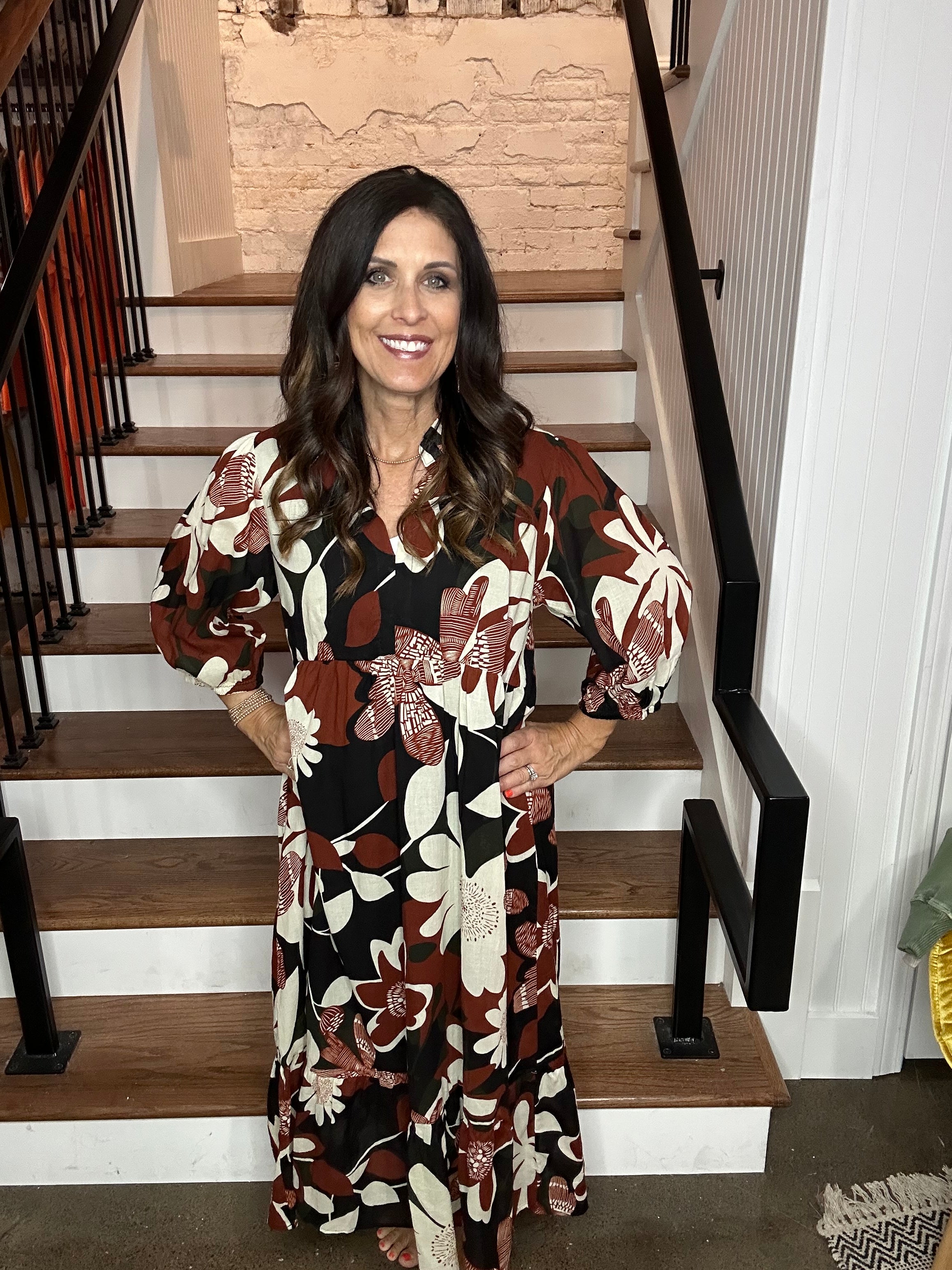 Floral Abstract Print Dress