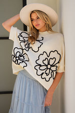 Flower Pattern Sweater