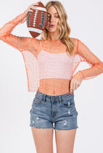 Rhinestone Sheer Top