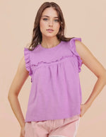 RUFFLE KNIT TOP