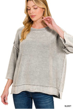 3/4 Sleeve Boxy Sweater