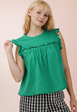 RUFFLE KNIT TOP