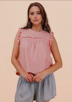 RUFFLE KNIT TOP