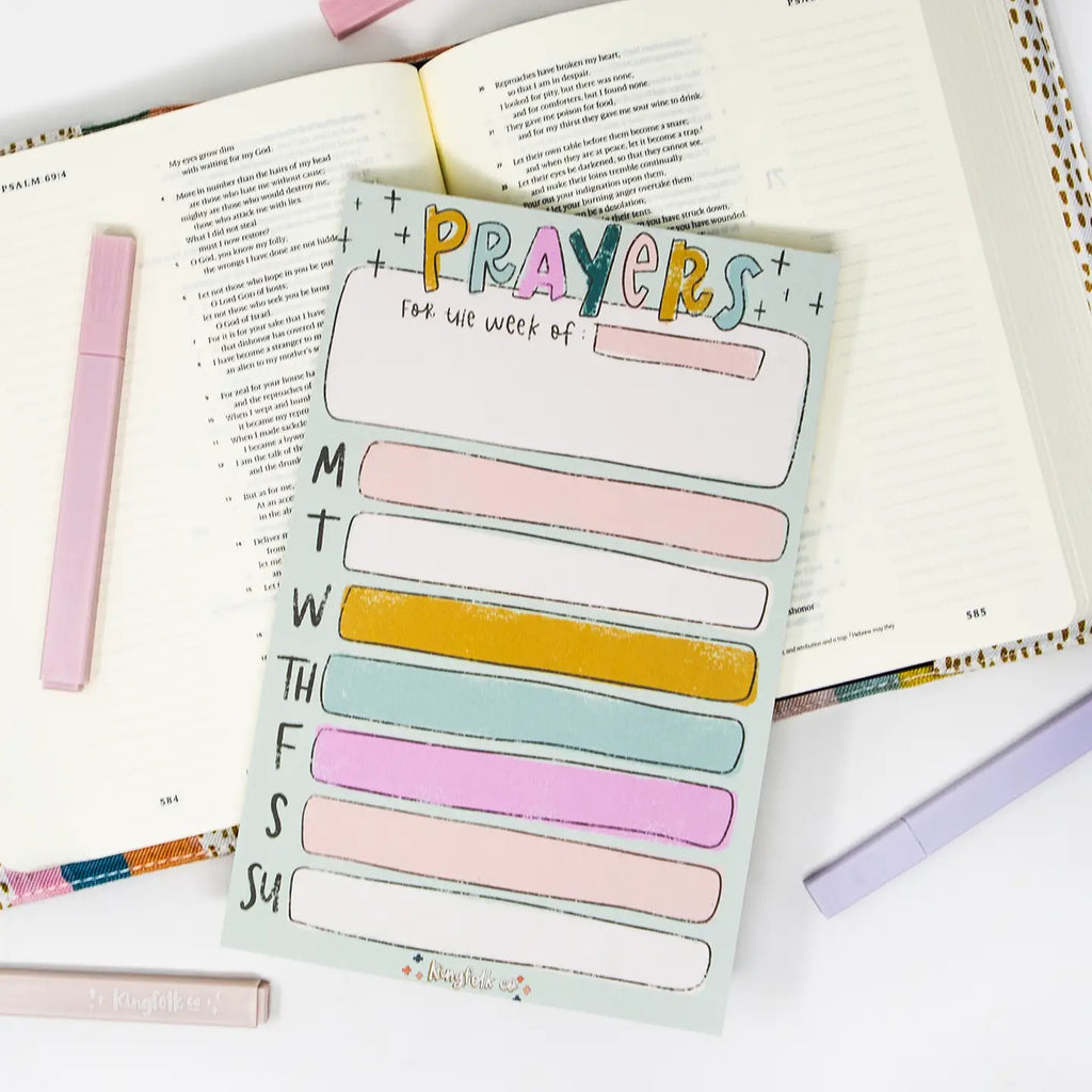 Weekly Prayers Large Notepad