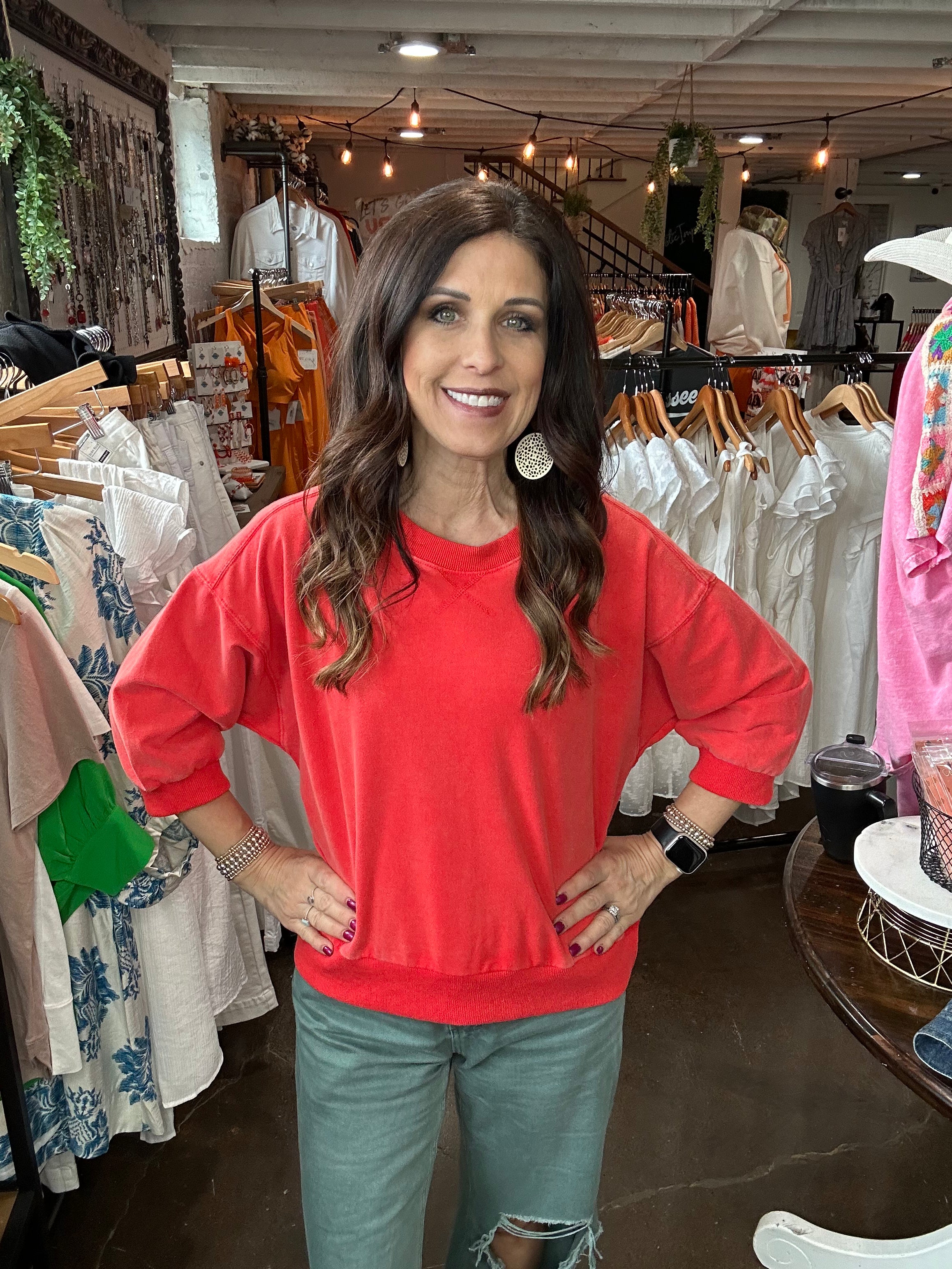 3/4 Sleeve Sweatshirt
