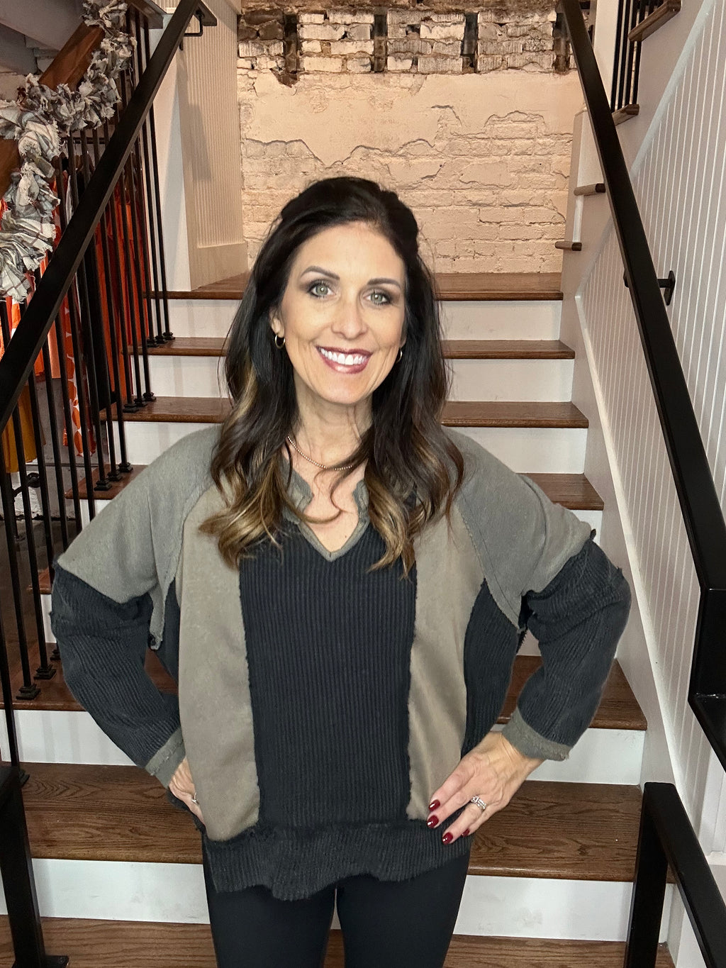 Garment Contrast Top