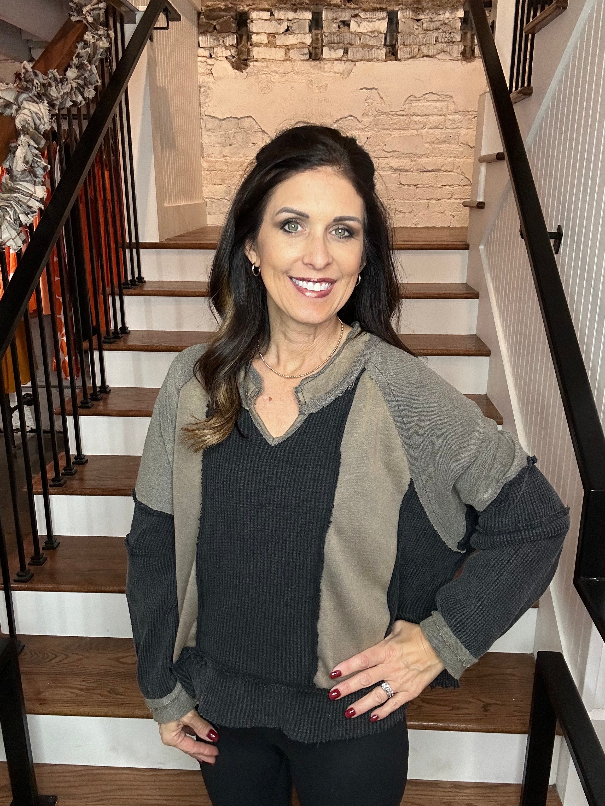 Garment Contrast Top