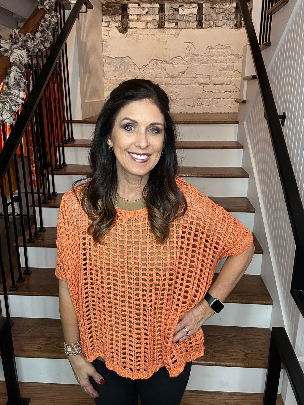 Short Sleeve Crochet Top