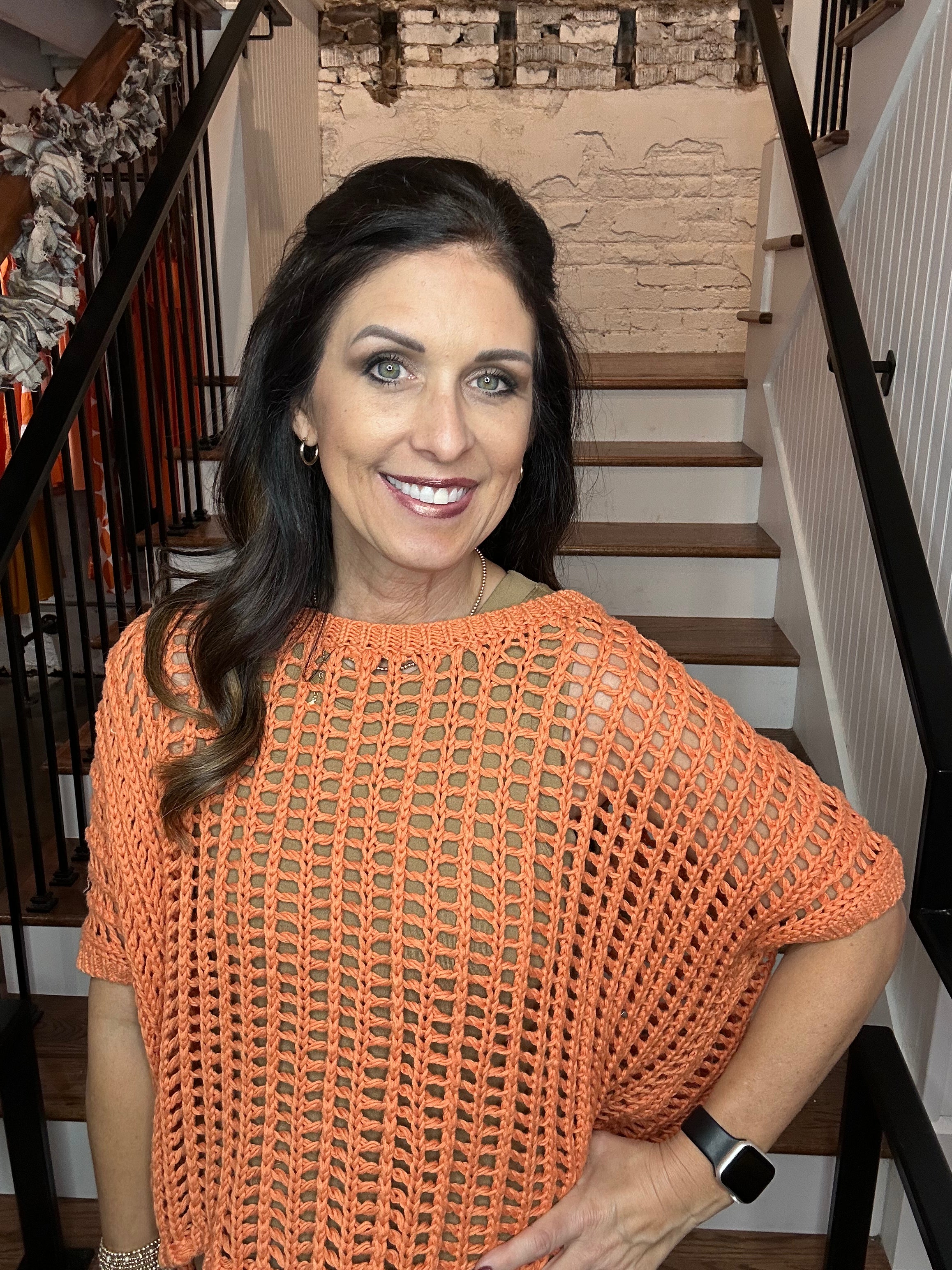 Short Sleeve Crochet Top