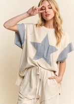 Denim Star Top