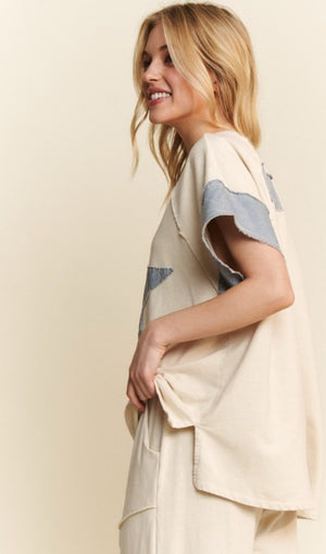 Denim Star Top