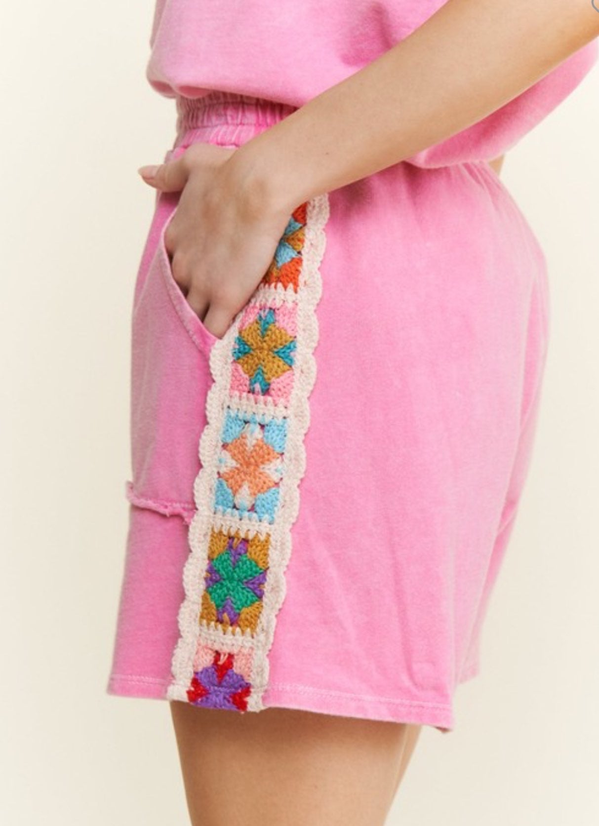 Crochet Trim Shorts