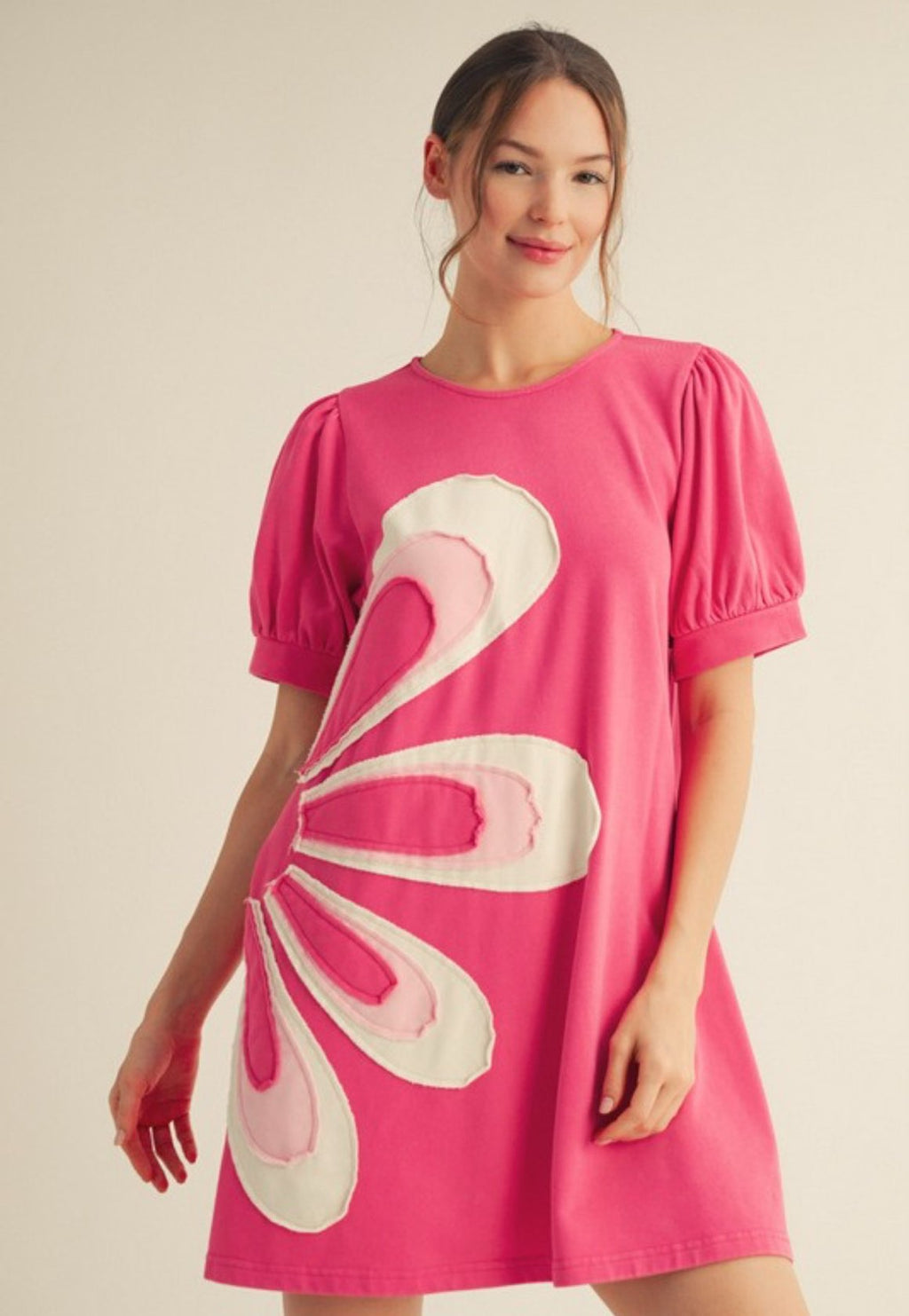Raw Edge Flower Dress